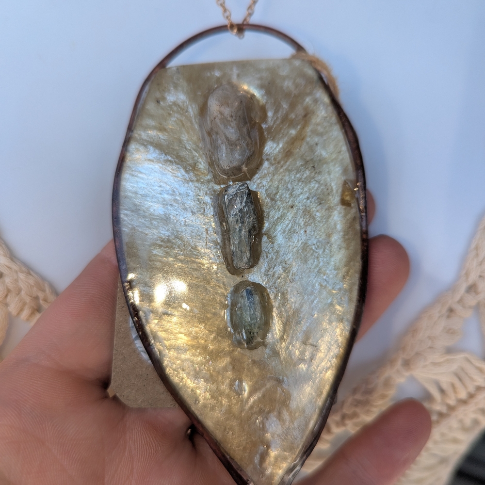 Gold Heart Necklace with Textured Finish